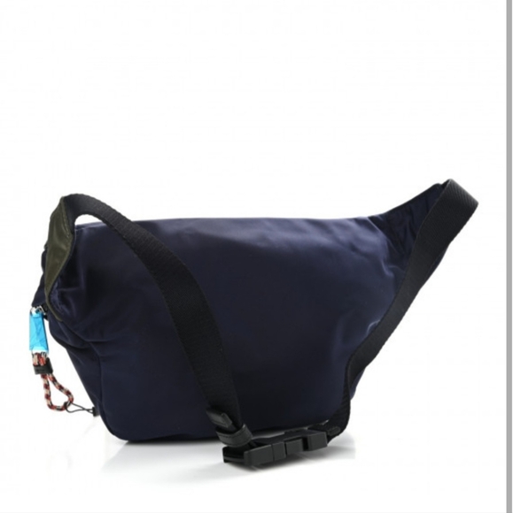 Burberry Nylon Rex Convertible Backpack Bum Bag Blue Green - Picture 4 of 10